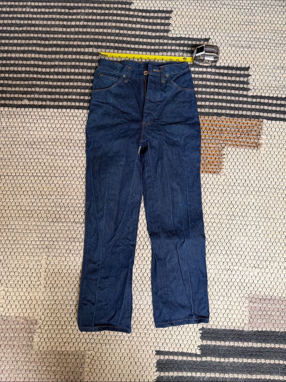Vintage denim Dark Blue Straight-Leg Jeans